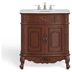 MOD The Carlton Bathroom Vanity, Single Sink, 33", Cherry, Freestanding -Kraus Shop eae1e7f703d991ad 0426 w800 h800 b1 p0