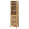 Linon Home Decor Products Linon Bracken Three Shelf Bamboo Tower In Natural Brown