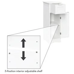 RiverRidge Home RiverRidge Ashland Slim Transitional Wood Cabinet With Drawer In White -Kraus Shop ec81d80503acd8f8 9981 w800 h800 b1 p0