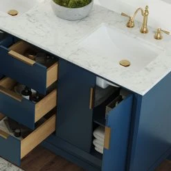 MOD The Ezra Bathroom Vanity, Double Sink, 60", Monarch Blue, Freestanding -Kraus Shop eca10b9703d0469c 4241 w800 h800 b0 p0