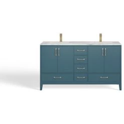 MOD Lagoon Bathroom Vanity, Royal Green, 60", Double, Without Mirror, Freestanding -Kraus Shop ece1b64c03d9a967 4304 w800 h800 b1 p0