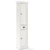 Pemberly Row 2 Drawer Linen Cabinet In Distressed White