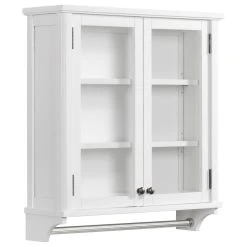 Bolton Furniture, Inc. Dorset Bath 27"W X 29"H Wall Mounted Cabinet, Mirror And Towel Rod
