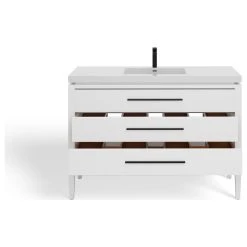 MOD Celios Bathroom Vanity, Single Sink, 48", White With Black Trim, Freestanding -Kraus Shop ee310b2503d0578d 8556 w800 h800 b1 p0