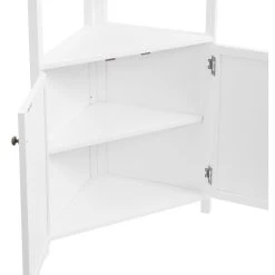 Bolton Furniture, Inc. Dover 25"W X 68"H Corner Storage Cabinet, 2 Doors And Open Shelving -Kraus Shop ee41e27201f43648 7479 w800 h800 b1 p0