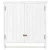Bolton Furniture, Inc. Dover 27"W X 29"H Wall Mounted Bathroom Storage Cabinet, 2 Doors And Towel Rod