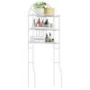 Costway 3 Shelf Over The Toilet Bathroom Space Saver Towel Storage Rack White