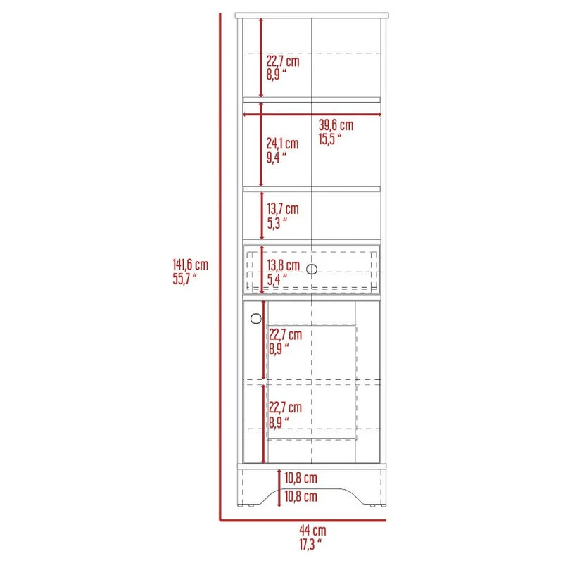 DEPOT ESHOP LLC Norwalk Linen Cabinet, Light Gray 8 DEPOT ESHOP LLC Norwalk Linen Cabinet, Light Gray - Image 6