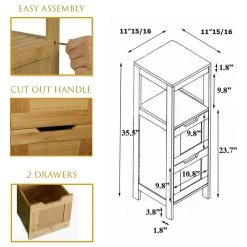 EVIDECO Bathroom Linen Storage Floor Cabinet Mahe Bamboo - Wood, Mahe 10 EVIDECO Bathroom Linen Storage Floor Cabinet Mahe Bamboo - Wood, Mahe -Kraus Shop f3119b3602fffb48 1718 w800 h800 b1 p0