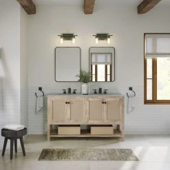 MOD The Kerry Bathroom Vanity, Double Sink, 60", Natural, Freestanding