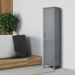 Versanora Wooden Bathroom Cabinet Linen Tower Grey 7 Versanora Wooden Bathroom Cabinet Linen Tower Grey -Kraus Shop f44144e201a09eb5 9593 w800 h800 b0 p0