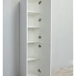 Eviva LLC Eviva Lugano 16-inch 2-Door Freestanding Modern Wood Linen Side Cabinet In White -Kraus Shop f451d2690bb2619c 9886 w800 h800 b0 p0