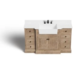 MOD Fermo Bath Vanity, Weathered Fir, 60", Stone Top, Single Sink, Freestanding -Kraus Shop f4813b0e03d05492 8180 w800 h800 b1 p0