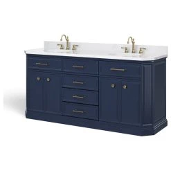 MOD The Jazz Bathroom Vanity, Double Sink, 72", Blue, Freestanding -Kraus Shop f4d1844303d9a4ac 8130 w800 h800 b1 p0