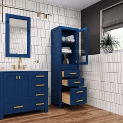 Water Creation The Madison Collection Linen Cabinet, Blue -Kraus Shop f531e274020bf33d 4559 w800 h800 b0 p0
