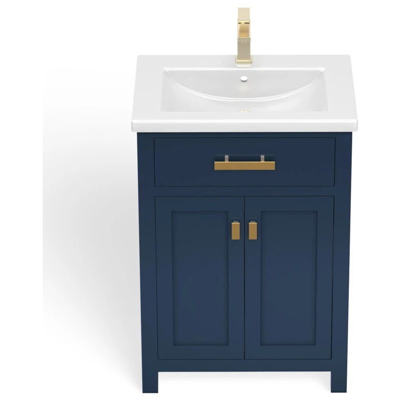 MOD Savoy Bath Vanity, Single Sink, 24", Blue, Freestanding, Mirror 15 MOD Savoy Bath Vanity, Single Sink, 24", Blue, Freestanding, Mirror - Image 13