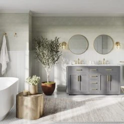 MOD The Yukon Bathroom Vanity, Double Sink, 60", Gray -Kraus Shop f611eb2603d9a955 9374 w800 h800 b0 p0