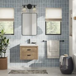 MOD The Stowe Bathroom Vanity, Weathered Fir, 24", Single Sink, Wall Mounted -Kraus Shop f7711acd03c743db 7023 w800 h800 b0 p0