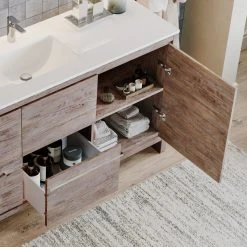 MOD Esconde Bath Vanity, Natural Wood, 60", Single Sink, Freestanding -Kraus Shop f881222003c75a60 8160 w800 h800 b0 p0