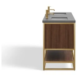 MOD The Malone Bathroom Vanity, Double Sink, 72", Light Walnut, Freestanding -Kraus Shop f9113c5103c88664 6301 w800 h800 b1 p0