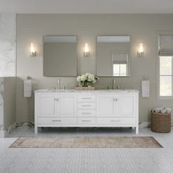 MOD The Kennedy Bathroom Vanity, Double Sink, 84", White, Freestanding 17 MOD The Kennedy Bathroom Vanity, Double Sink, 84", White, Freestanding -Kraus Shop f941993f03d9a3cf 7960 w800 h800 b0 p0
