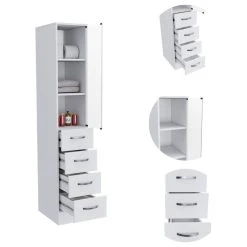 FM FURNITURE Preston Linen Cabinet, White 13 FM FURNITURE Preston Linen Cabinet, White -Kraus Shop fb018ac90351582c 1933 w800 h800 b1 p0