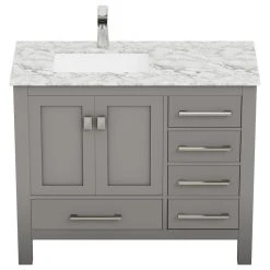 MOD The Ashton Bathroom Vanity, Gray, 42", Single Sink, Freestanding -Kraus Shop fb812d5903d9b44c 9690 w800 h800 b1 p0