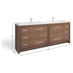 MOD The Sonora Bathroom Vanity, Double Sink, 84", Rosewood, Freestanding -Kraus Shop fec1726e03d9cb96 8138 w800 h800 b1 p0