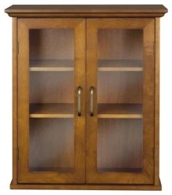 Atlin Designs 2 Door Wall Cabinet In Oil Oak