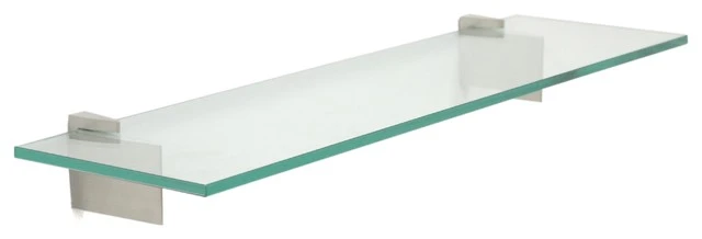 Spancraft Ltd. 4 3/4" X 18" Raven Floating Clear Glass Shelf 3 Spancraft Ltd. 4 3/4" X 18" Raven Floating Clear Glass Shelf