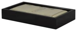 Marble Crafter Mytus Collection Guest Towel Tray, Jet Black Marble