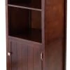 Winsome Brooke Jelly Cupboard With 2 Shelves In Antique Walnut