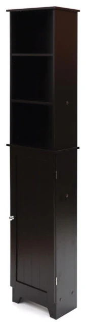Redmon Contemporary Country Tall Floor Shelf With Lower Cabinet